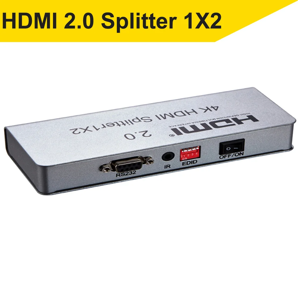 Настоящий UHD HDMI 2,0 разветвитель 1 в 4 из 4 к 60 Гц HDMI 2,0 1X2 HDR HDCP 2,2 3840X2160 p/60 Гц с RS232 для PS4 pro ПК ноутбука UHD tv - Цвет: HDMI 1X2 Splitter