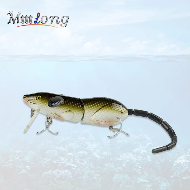 Mmlong 5 "крыса рыболовные приманки реалистичные Мышь Crankbait Плавание Rat1 M 69 г