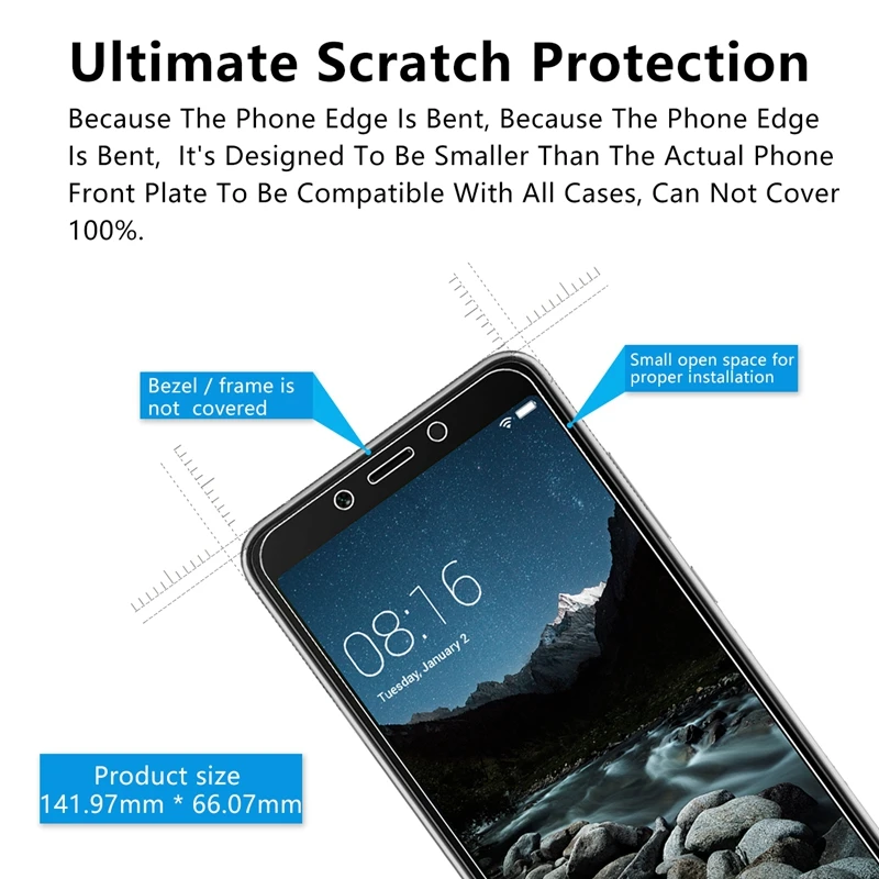 2.5D 0 26 мм 9H Премиум Закаленное стекло для Xiaomi Redmi 6 защитная пленка экрана