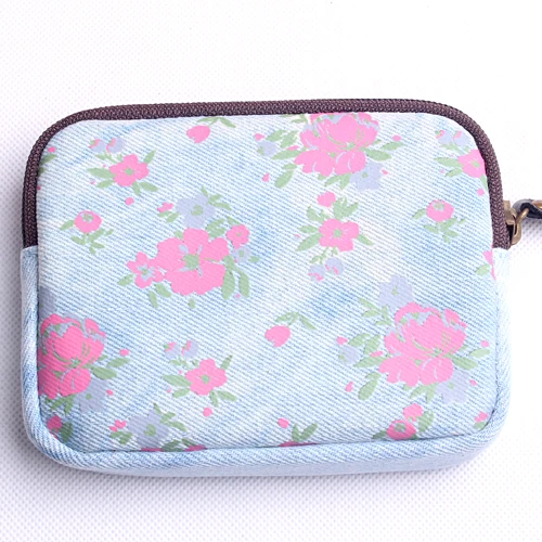 1 шт. маленькие сумки для монет с цветочным рисунком портативный кошелек женский