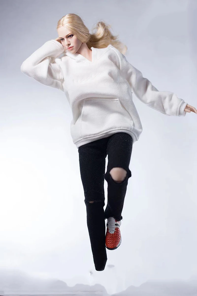 1/6 весы женской одежды аксессуар с прорезями джинсы стрейч черный/белый Цвета