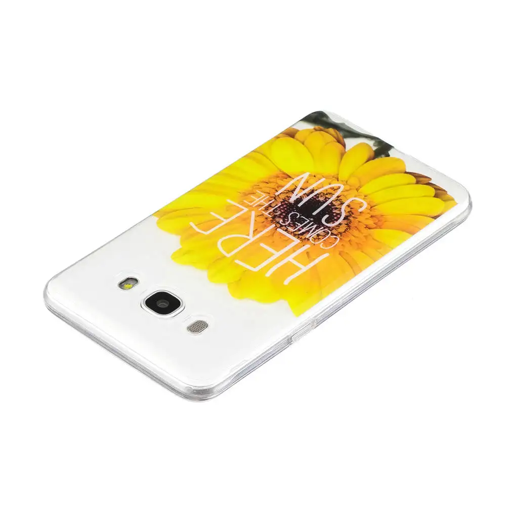 Прозрачные ТПУ чехлы для Samsung Galaxy J5 (6) SM-J510FN Чехлы красивые на 2016 Duos SM-J510F/DS