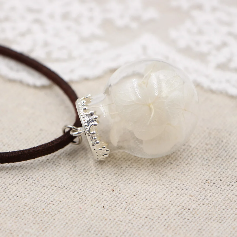 1 шт. ручная работа DIY настоящие высушенные цветы стеклянные капюшоны вечный