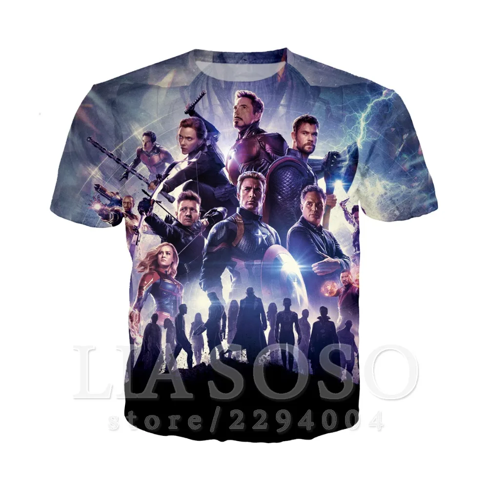 Новый дизайн футболка для мужчин/для женщин фильм Marvel Мстители Endgame 3d Принт
