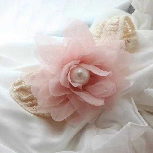 Повязка на голову Naturalwell для маленьких девочек детские шифоновые цветы с