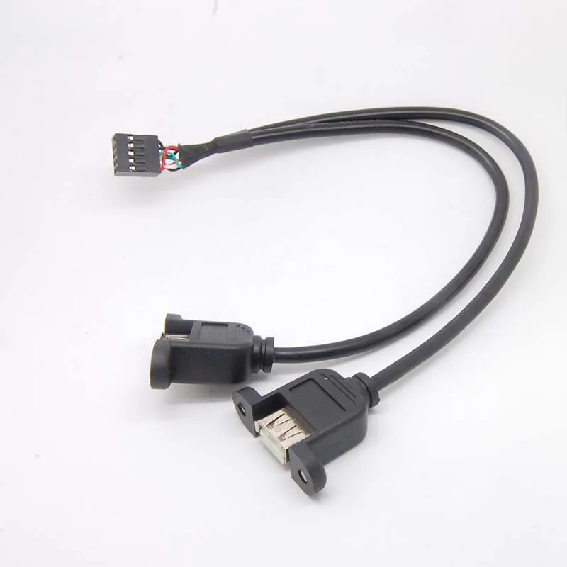 2 порта USB мама материнская плата удлинитель для 9 контактного кабеля монтажная
