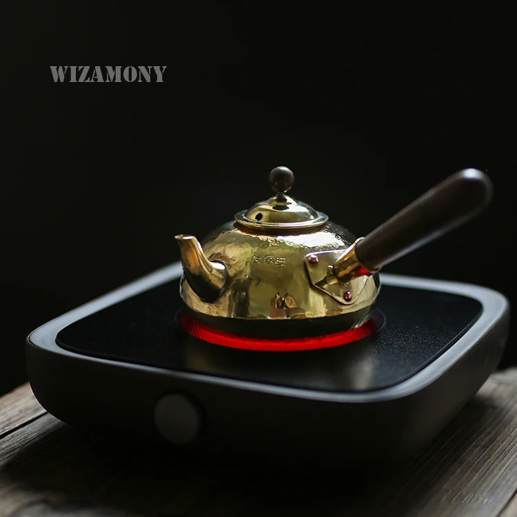 WIZAMONY, чайный набор,, высший сорт, Autnentic, медь, чисто ручной работы, чайник, искусство, китайский заварочный чайник, старинный чайник для чайной церемонии
