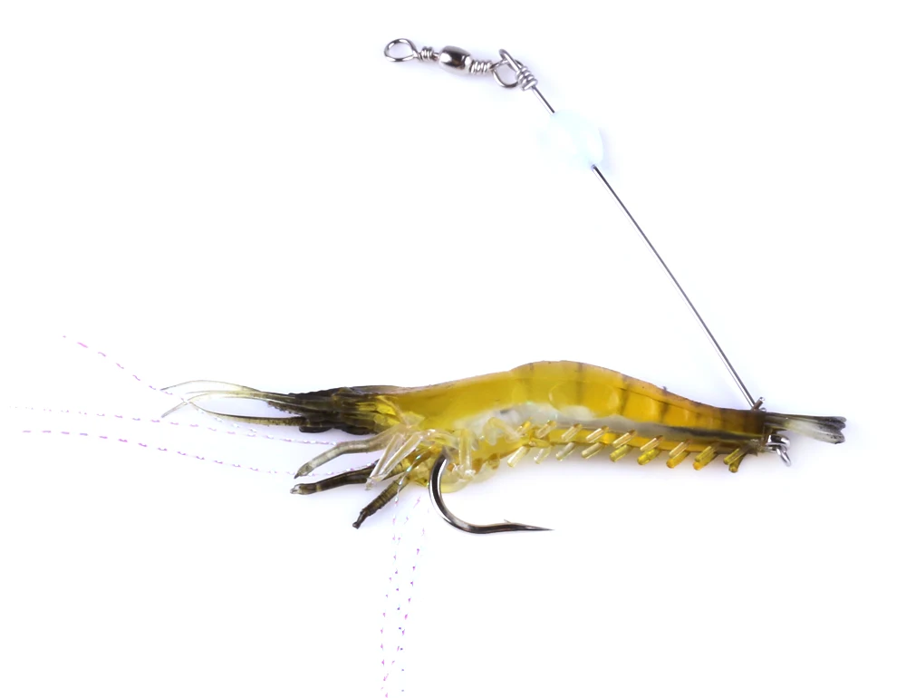 Hengjia световой резина пластик Рыболовные приманки Креветки червь крючок Морской