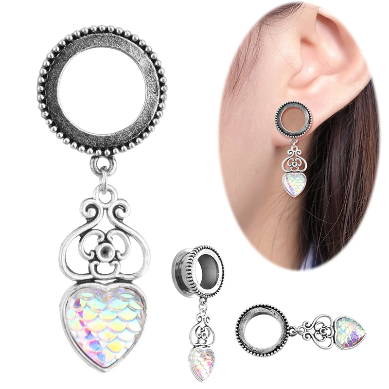 Новинка 2018 Висячие ушные вкладыши для завивки ушной раковины сердце пирсинг тела