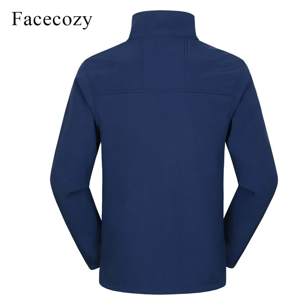 Facecozy Мужская демисезонная уличная походная флисовая куртка ветрозащитная