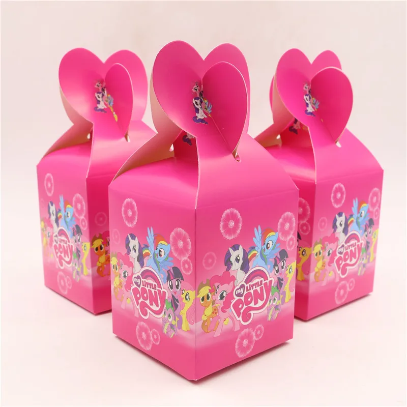 6 шт./лот новые бумажные сумки с рисунком из мультфильма Мой Маленький Пони