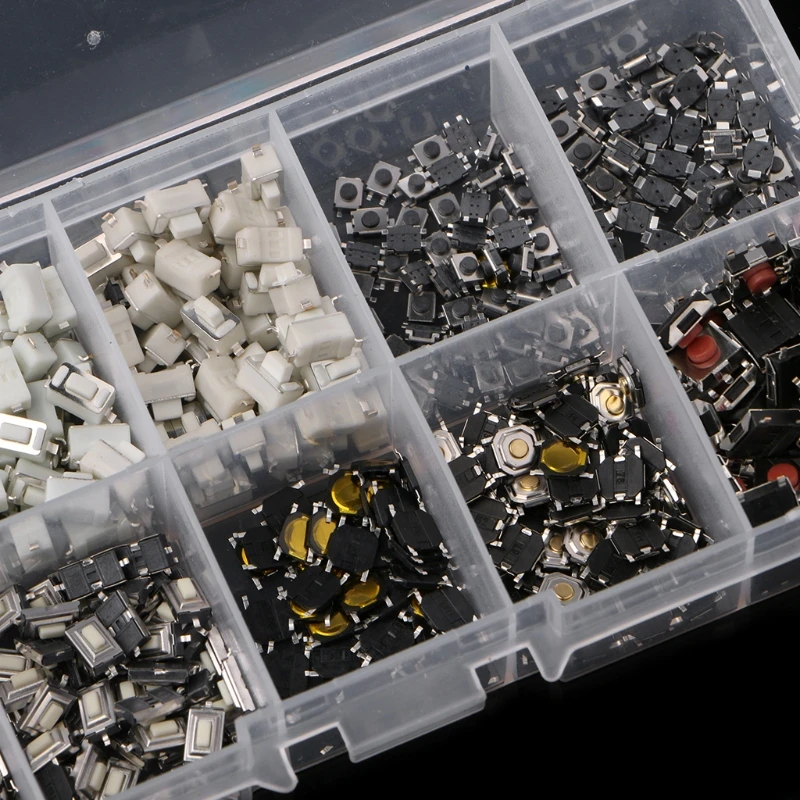 OOTDTY 500 шт 10 Значение мгновенный Тактильный кнопочный переключатель мини микро PCB