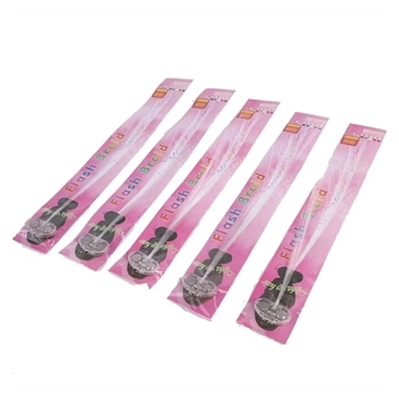 Красочные светящиеся косички для волос женские головные уборы девочек заколки