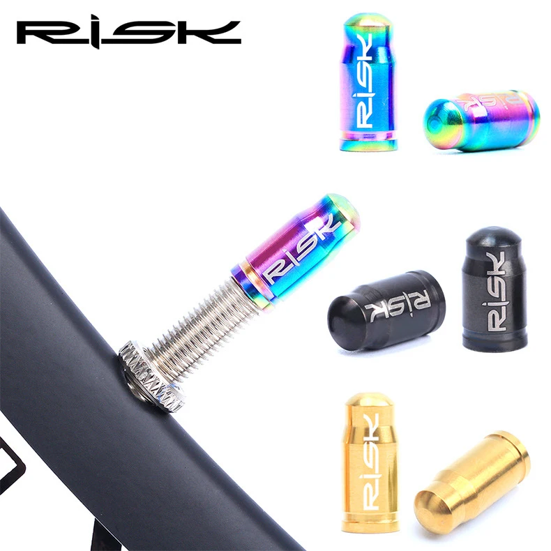 RISK 2 шт титановый велосипедный клапан MTB дорожный велосипед Schrader колпачок на клапан PRESTA Сверхлегкий пуля французский Велоспорт шины колеса пылезащитный чехол