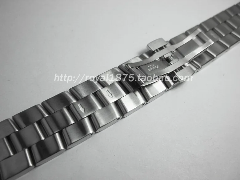 High quality butterfly buckle polished solid 304 stainless steel 18mm 20mm 22mm 24mm steel belt steel bracelet For brand strap