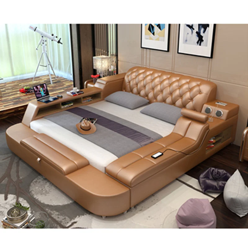 Необычный коричневый цвет Кожа современный массажный кровать|Наборы для