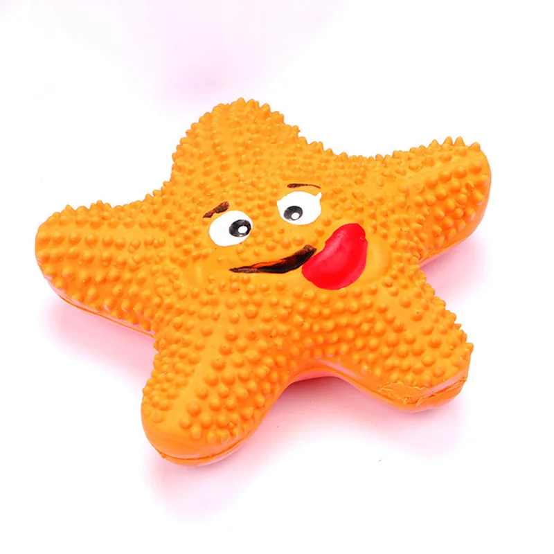 Orange Игрушки для домашних животных для собак, кошек, игрушки для пищания, латексный краб, морская звезда, щенок, жевательная игрушка для собак, товары для домашних животных, популярные игрушки для собак для маленьких собак - Цвет: Orange