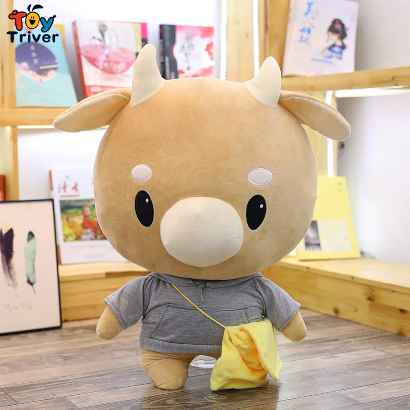 Kawaii Плюшевые игрушки Бык Корова плюшевые мягкие животные куклы Дети Мальчики
