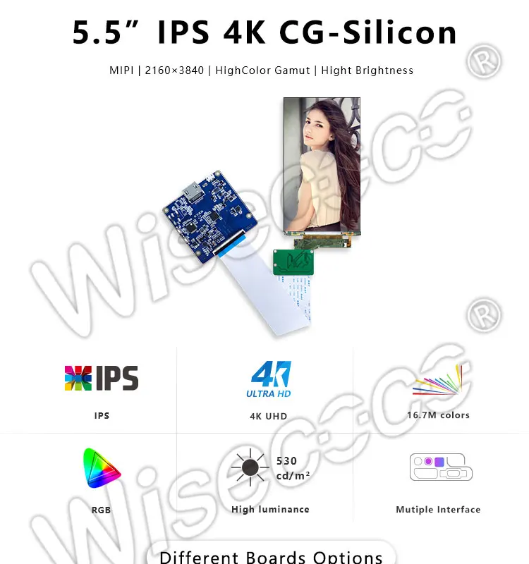 5,5 дюймовый 4 k ЖК-экран 2160*3840 разрешение панель ЖК-дисплей с Hdmi панель управления