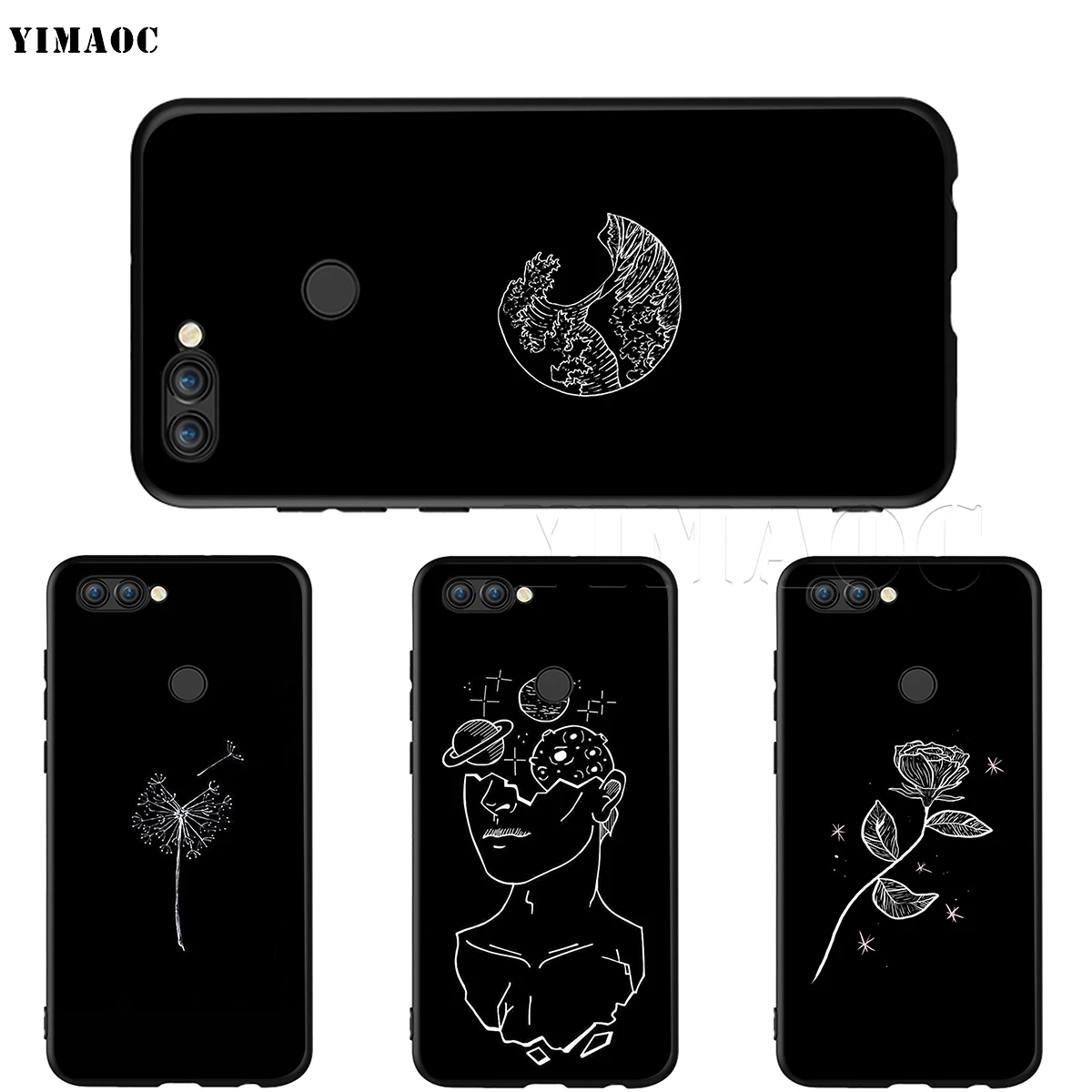 Силиконовый чехол YIMAOC для Huawei Honor Mate P smart Y7 Y9 8C 30 20 10 8x Nova 3i 3 Lite Pro Prime 2018 2019 |