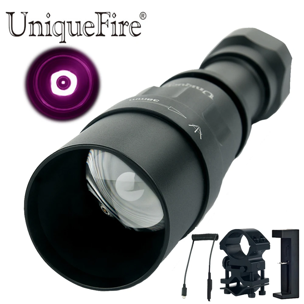 Фонарик UniqueFire 1605 IR нм 4715AS с зуммируемым выпуклым объективом 38 мм фонарик 3