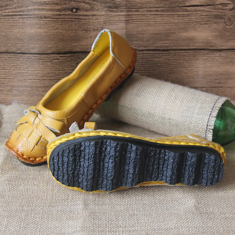 Новинка сезон весна лето кожаная обувь женская на плоской подошве женские