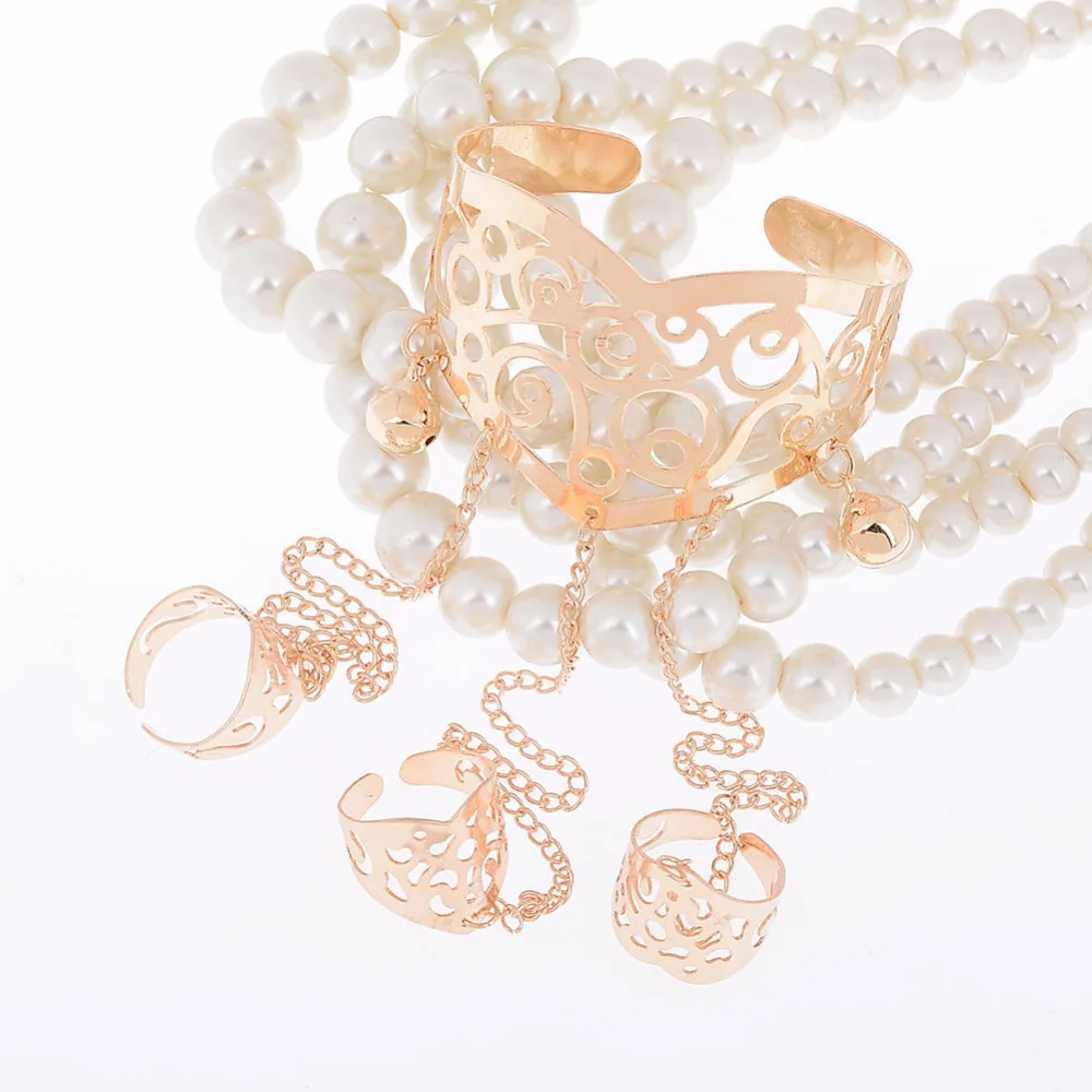 Многослойный браслет с кисточкой кольцо на палец жгут ручная цепочка ювелирные