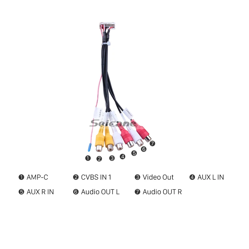 Автомобильный линейный адаптер Seicane 6 RCA Mini ISO Aux in для Blau punkt Grundig VDO multimeida Player|Кабели