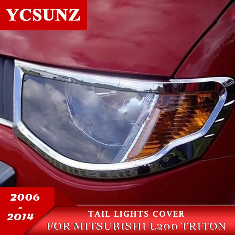 Хромированные фары, аксессуары для Mitsubishi L200 Triton 2006 2007 2008 2009 2010