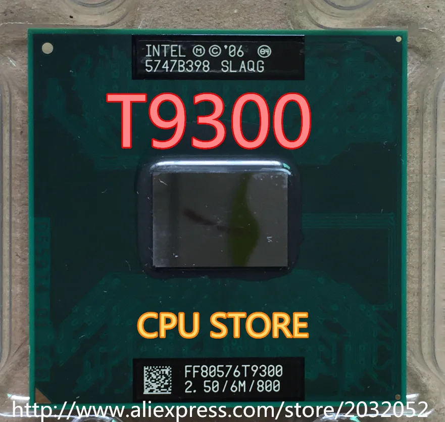 Процессор Intel Core 2 Duo T9300 t9300 2,5 GHz 6M 800MHz Socket P SLAYY SLAQG CPU(Рабочая