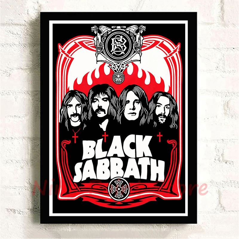 Черный Sabbath бумажный плакат с белым покрытием, украшение для домашнего интерьера, кислота, рок-музыка, плакат с рисунком, наклейки на стену, бескаркасные - Цвет: Лиловый