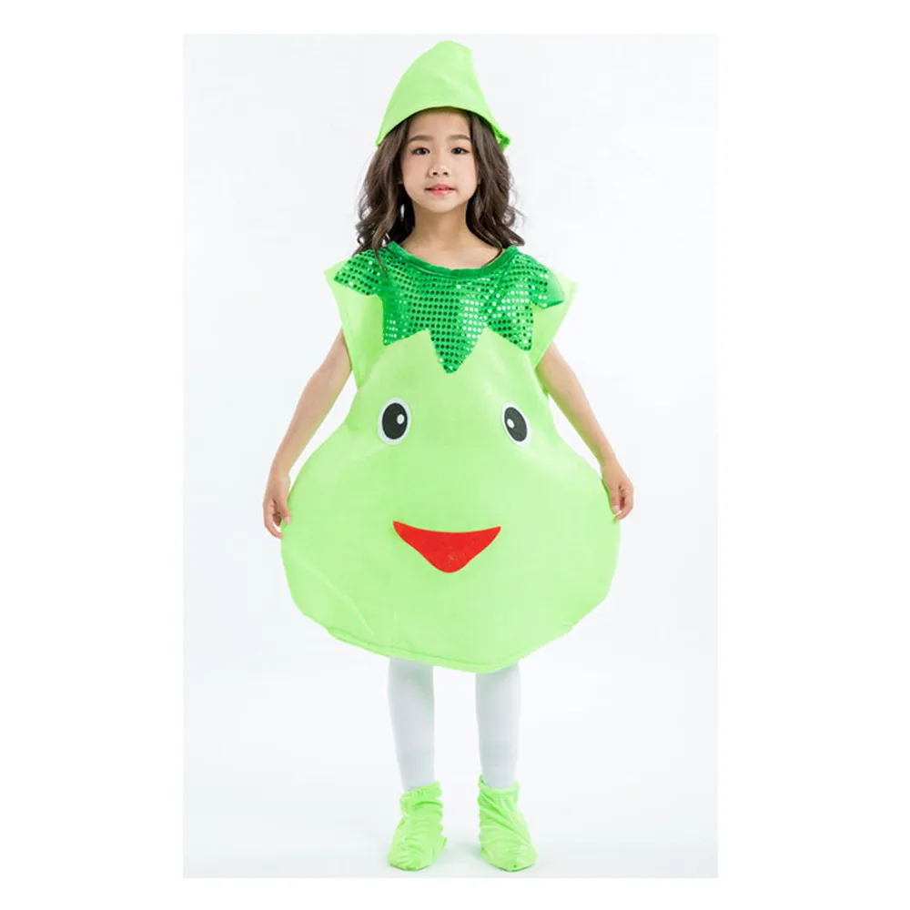 Модное детское нарядное платье унисекс Детский костюм с мультяшными фруктами