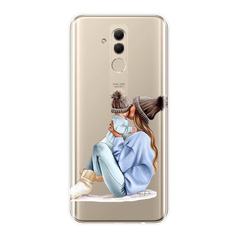 No.5 Милый мягкий чехол для телефона для huawei mate 20, 10, 9 Pro, силиконовая задняя крышка для мамы и ребенка, чехол для huawei mate 7, 8, 9, 10, 20 Lite - Цвет: No.5