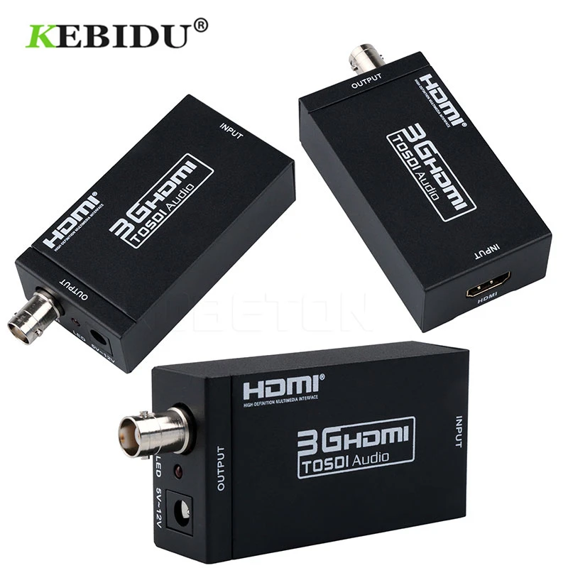 Kebidu HDMI совместимый к SDI преобразователю 1080P MINI 3G с коаксиальным аудиовыходом