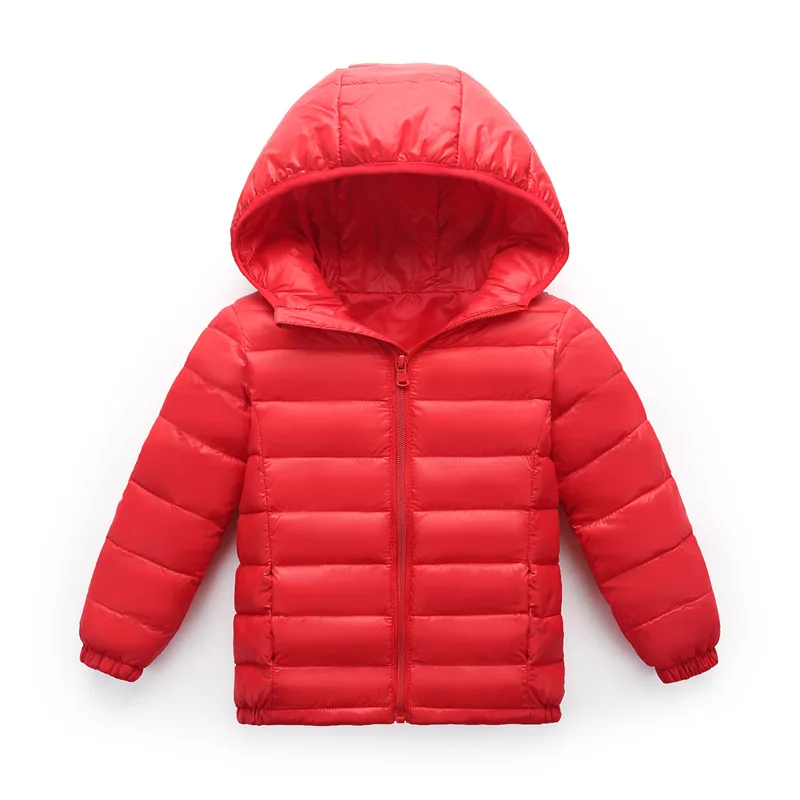 Детские Пуховые Пальто из хлопка унисекс одноцветные куртки для мальчиков