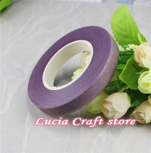 Color 10 purple Lucia crafts 1 шт./лот, 30 ярдов/шт. 1,1 см ширина бумажная лента для флориста подарочная упаковка аксессуары I1009 - Цвет: Color 10 purple