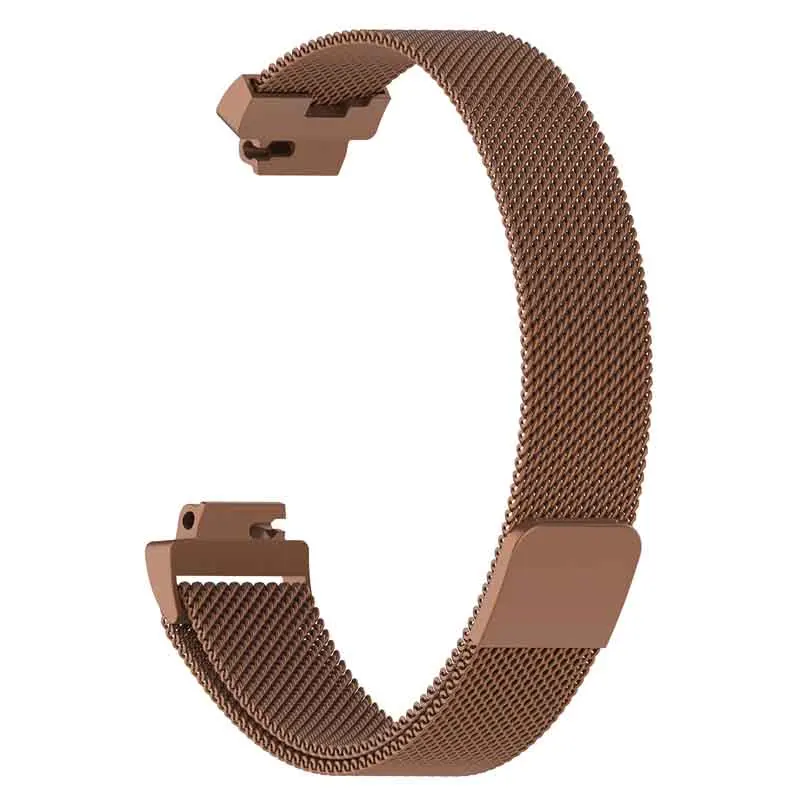Миланский ремешок на запястье для Fitbit Inspire HR ремешок для умного браслета металлический Correa Pulsera для Fit bit Inspire ремешок на запястье аксессуары - Цвет: Brown