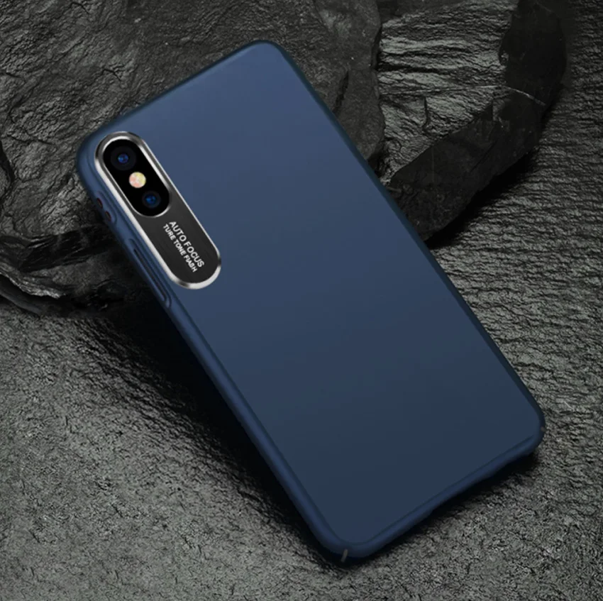 Сверхтонкий матовый Камера металла Защитный чехол для iPhone X телефон Жесткий PC