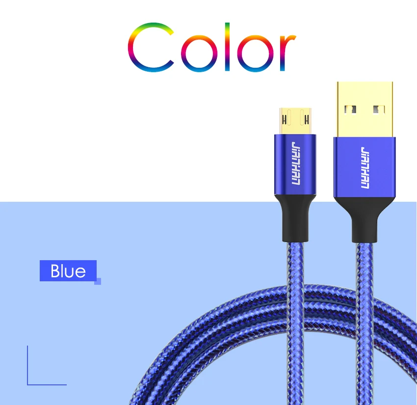 Двусторонний микро USB кабель 5V2A для быстрой зарядки и передачи данных для samsung, Xiaomi, Android Phone, плетеный шнур питания plu