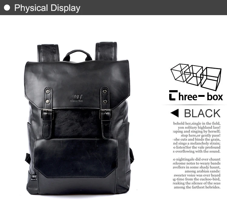 Модный мужской рюкзак Mochila, Новое поступление, высококачественный рюкзак из искусственной кожи, старинный стиль, высокое качество изготовления, Студенческая сумка, школьный ранец