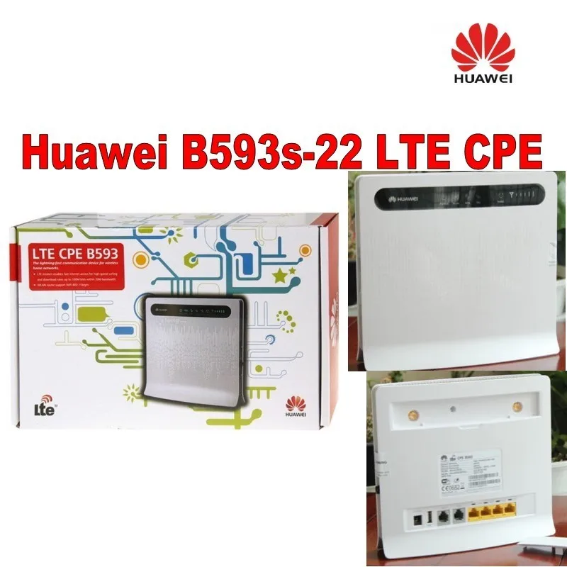 Бесплатная доставка 100 Мбит/с Разблокировка 4G LTE CPE маршрутизатор Huawei B593 B593S 22 +
