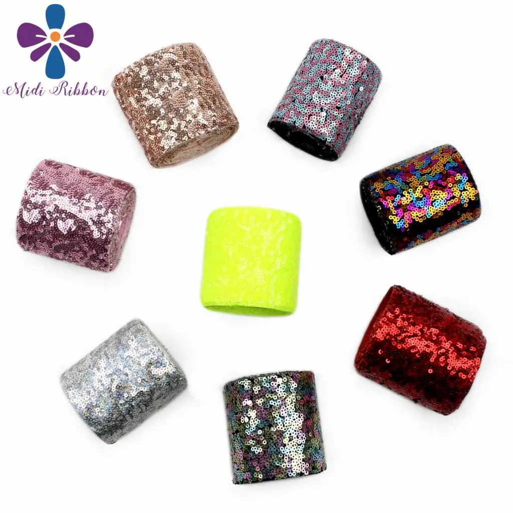 Блестящая лента для стрижки волос розовое золото ярко-желтый 3 дюйма 75 мм 2