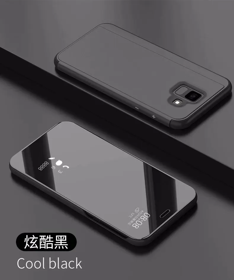 100 шт./лот прозрачный флип чехол для Samsung A6 Plus J4 J6 2018 европейская