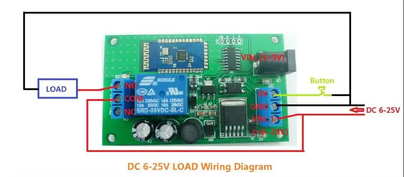 Релейный модуль с Bluetooth и мобильным приложением для телефона переключатель