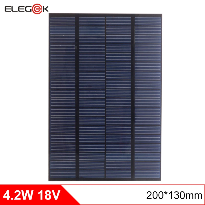 ELEGEEK 4 2 Вт 18 в DIY Солнечная батарея поликристаллическая ПЭТ + ламинированная мини