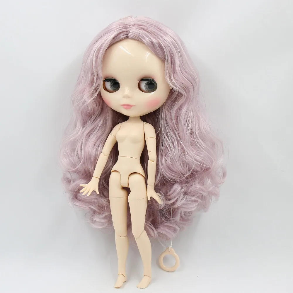 Ледяная кукла DBS Blyth 1/6 bjd шарнирное тело белая кожа розовый микс фиолетовые волосы