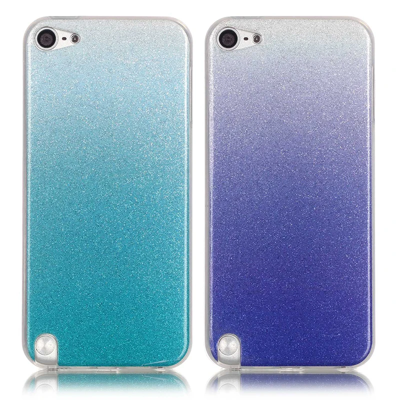 For Coque iPod Touch 5 Case Silicone Glitter Bling Gradient Cover 6 Transparent Phone |