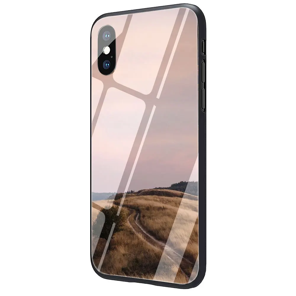 G4 Чехол для телефона с изображением леса облака из закаленного стекла для iPhone 11 Pro 6 6S Plus 7 8 Plus X XS XR XS Max - Цвет: G4