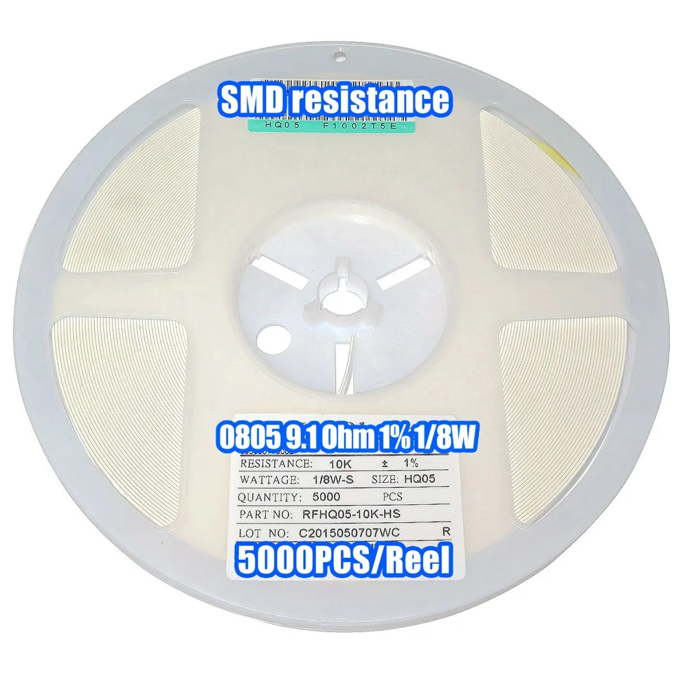 

1 Reel 0805 9.1R 9.1 Ohm 1% 1/8W SMD Resistance 5000PCS/Reel
