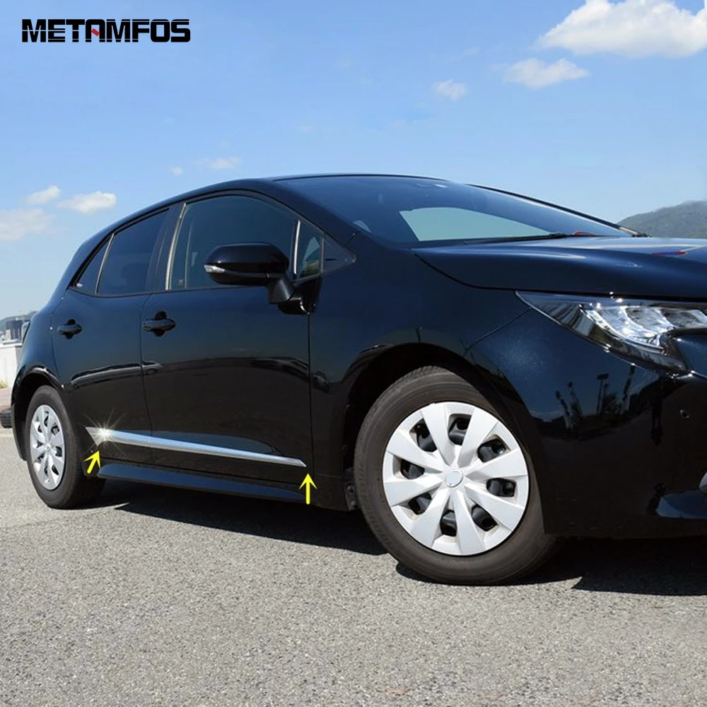 Аксессуары экстерьер для Toyota Corolla 2019 хэтчбек ABS Хромированная боковая защита